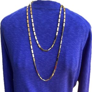 Monet Gold Tone Long Necklace